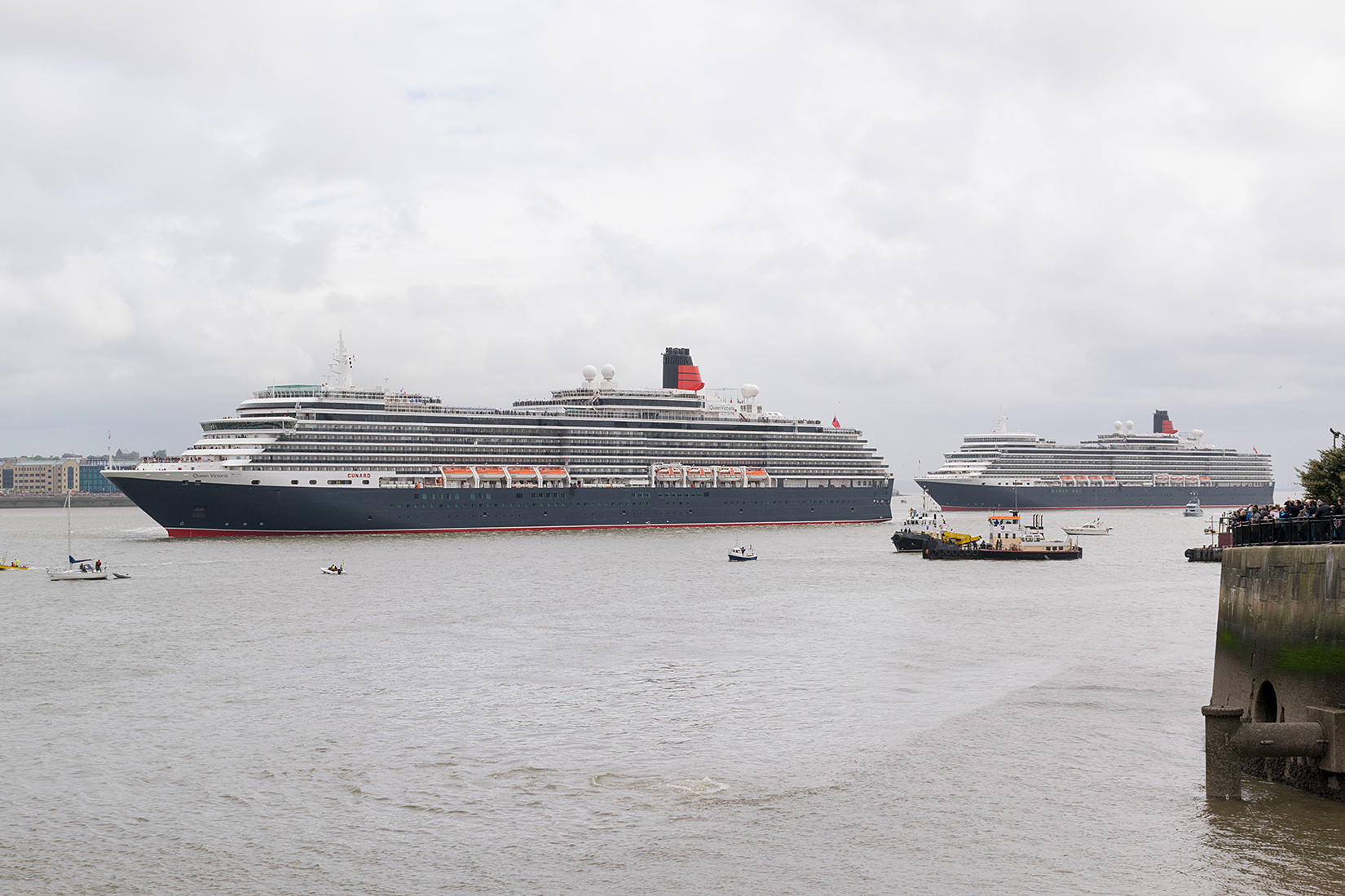 Manouvers completed Queen Victoria and Queen Elizabeth move forward
