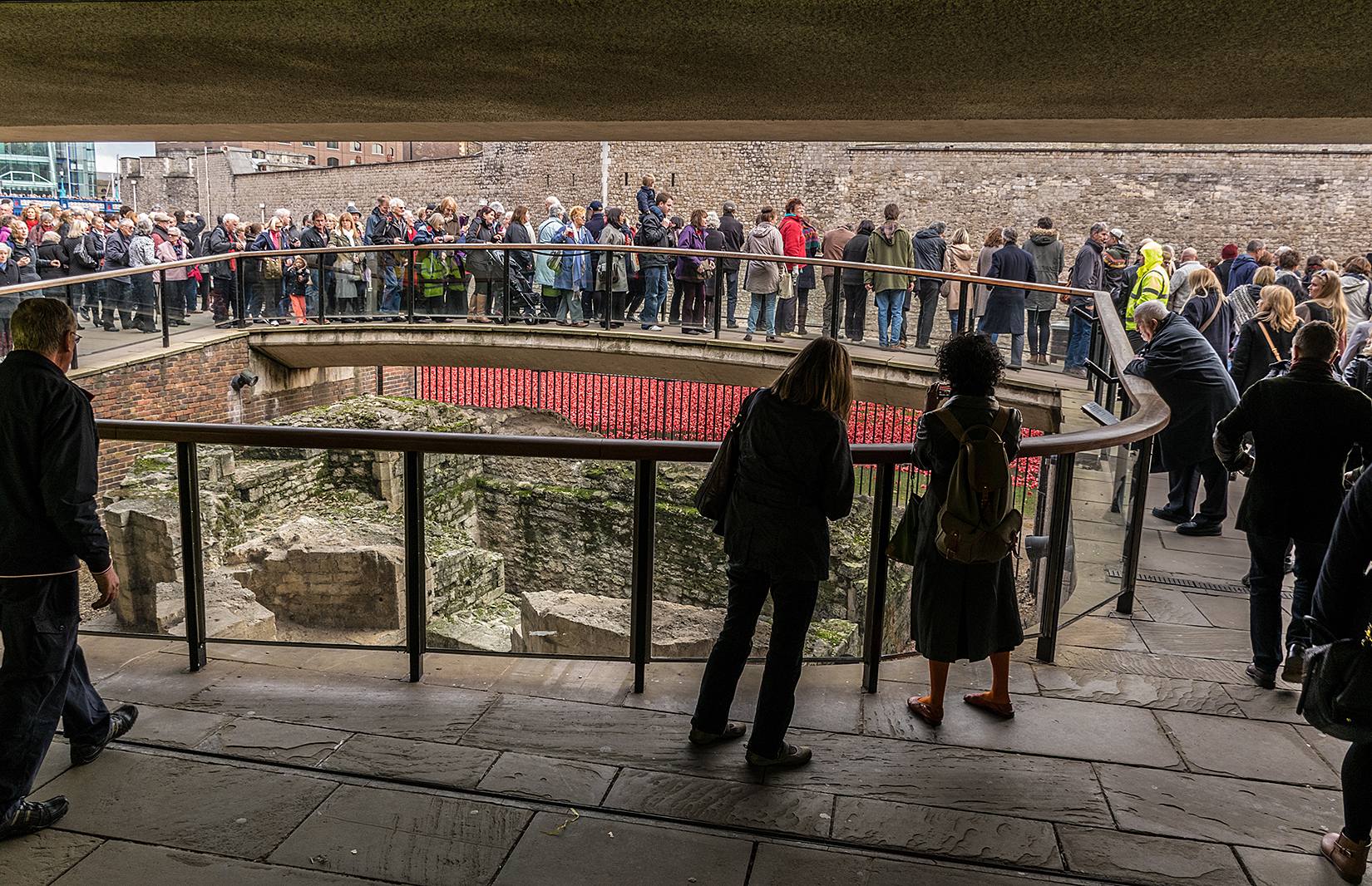 Joining the crowds from Tower Hill tube station