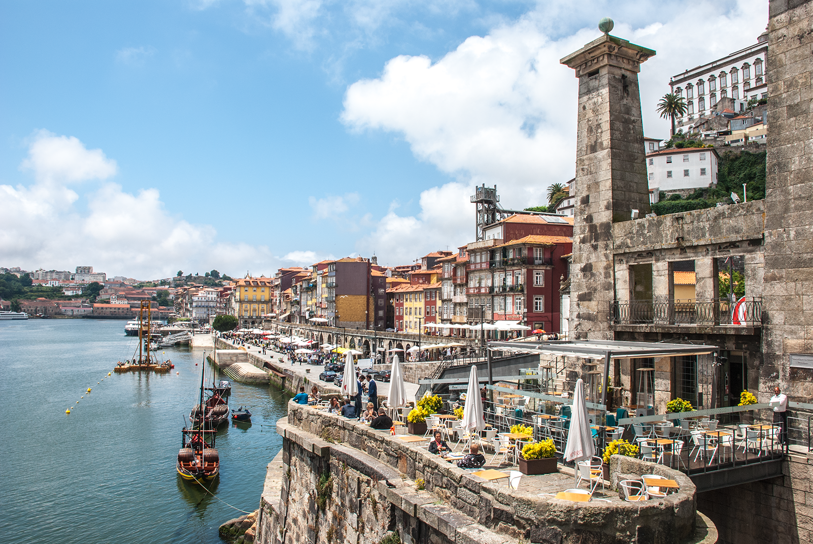 Praça da Ribeira from the Ponte D. Luís bridge.