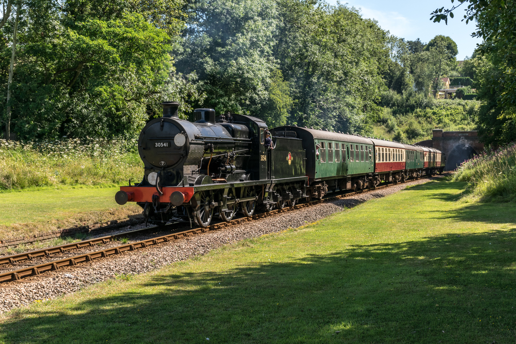 Southern Railway Maunsell Q-class No.30541,passes the site of West Hoathly station
