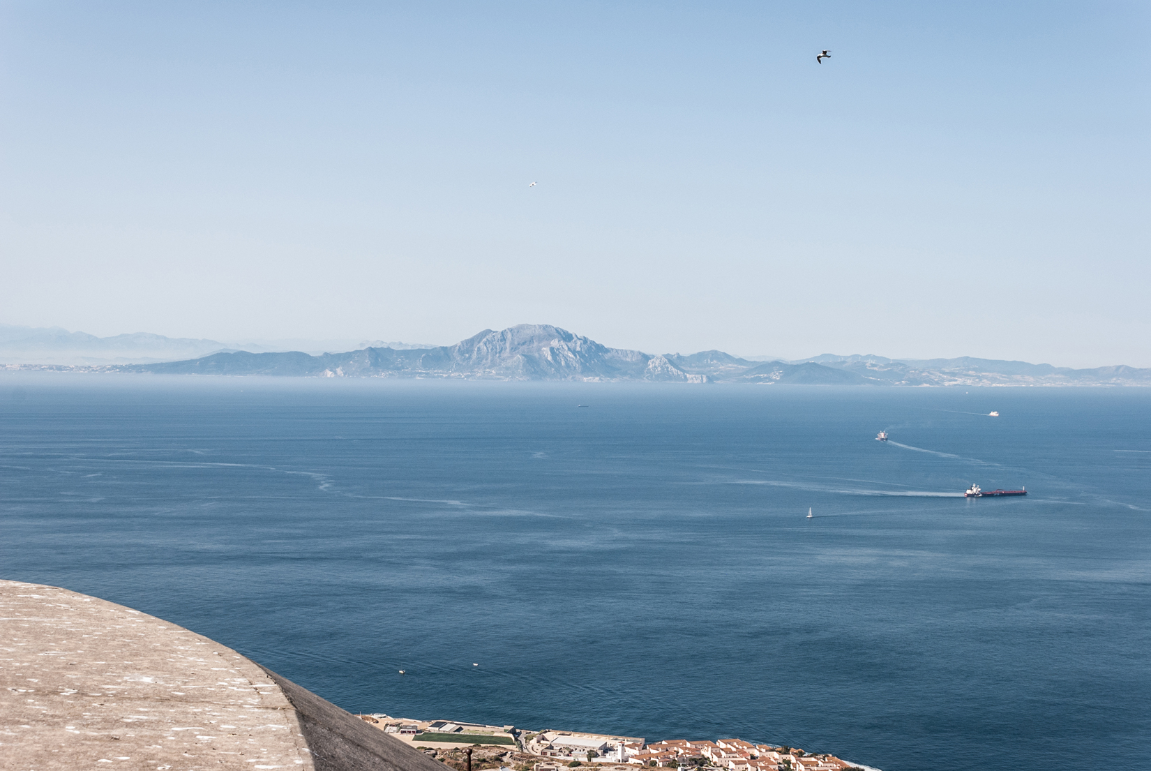 Across the water is the Spanish city of Ceuta which shares a western border with Morocco, North Africa