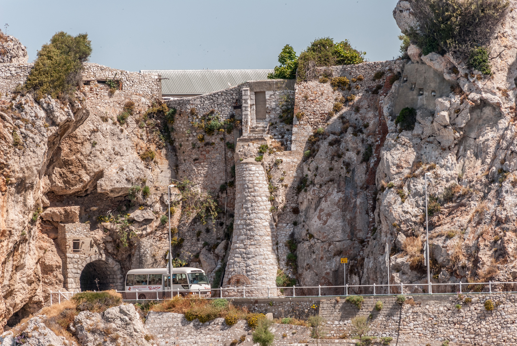 7th Rosia Battery Road runs through the rock underneath Parson's Lodge Battery