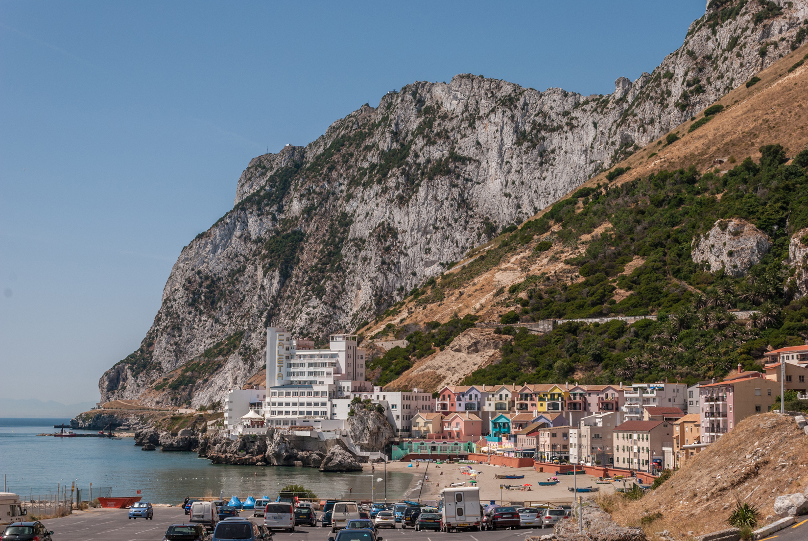 Catalan Bay and the Caleta Hotel on the east side of Gibraltar