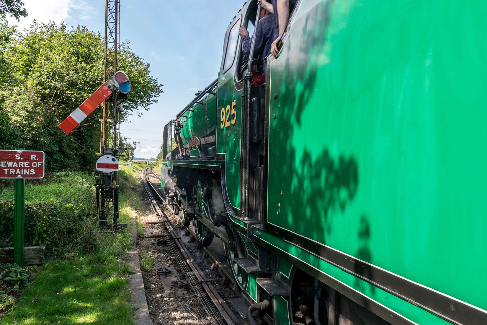 925 'Cheltenham' heading up the bank from Ropley to Alresford