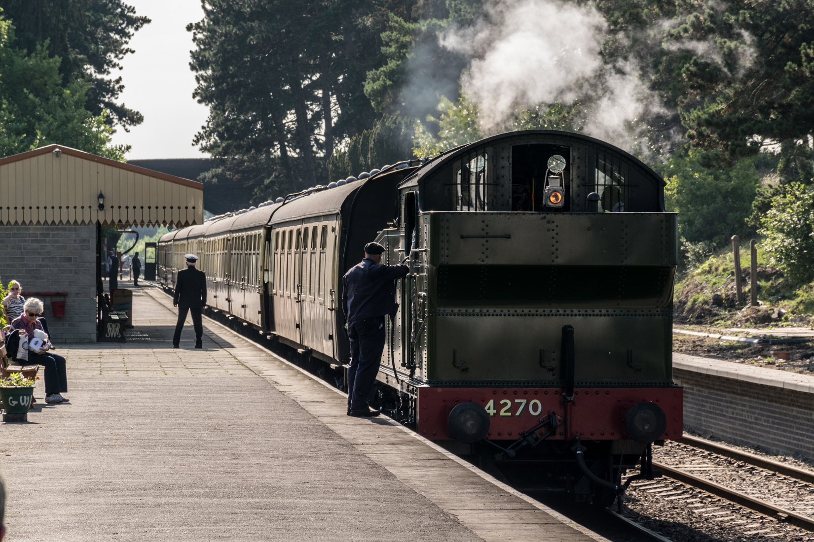 4270 and its train wait for the guard's send off