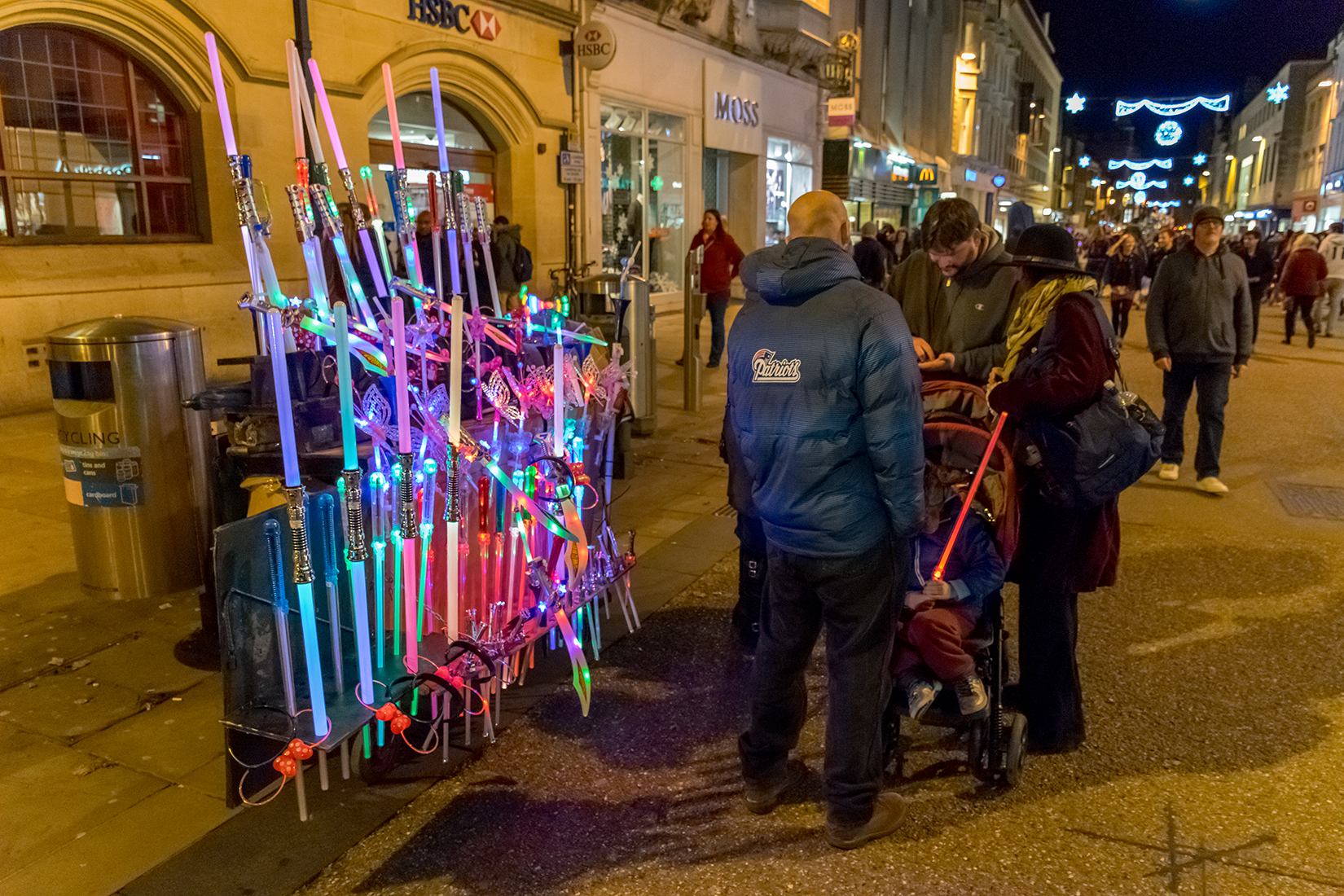 Light sabres on Cornmarket Street