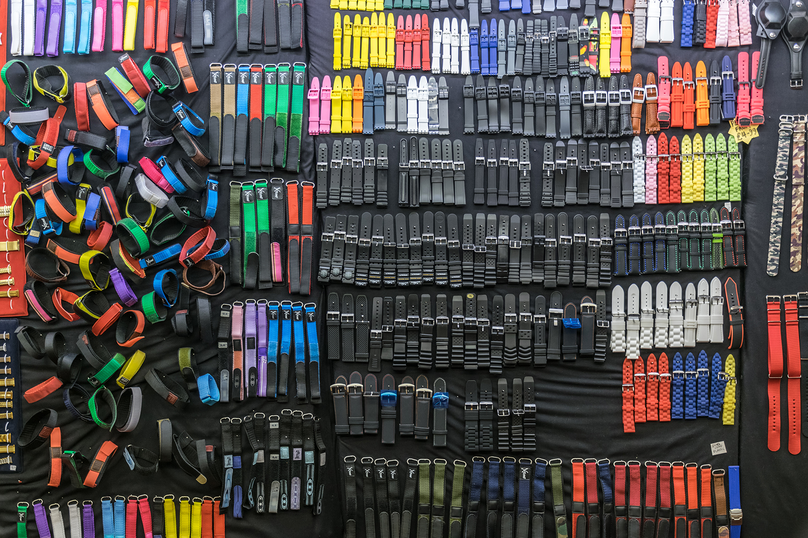 Huge assortment of watch straps and wristbands