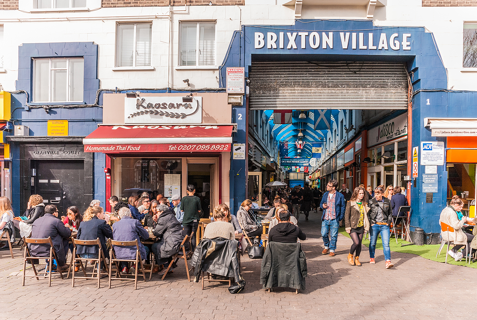 Brixton Village Market, Coldharbour Lane entrance.