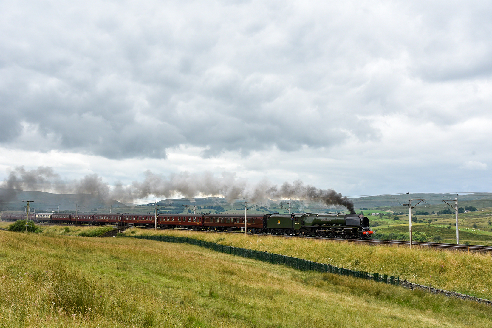 Coronation Class 'Duchess of Sutherland' passing Scout Green Coronation Class 'Duchess of Sutherland' passing Scout Green