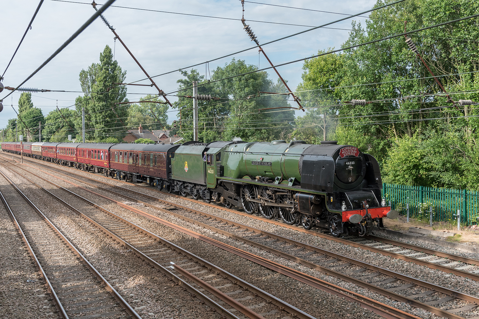 'Duchess of Sutherland' passing Euxton 'Duchess of Sutherland' passing Euxton