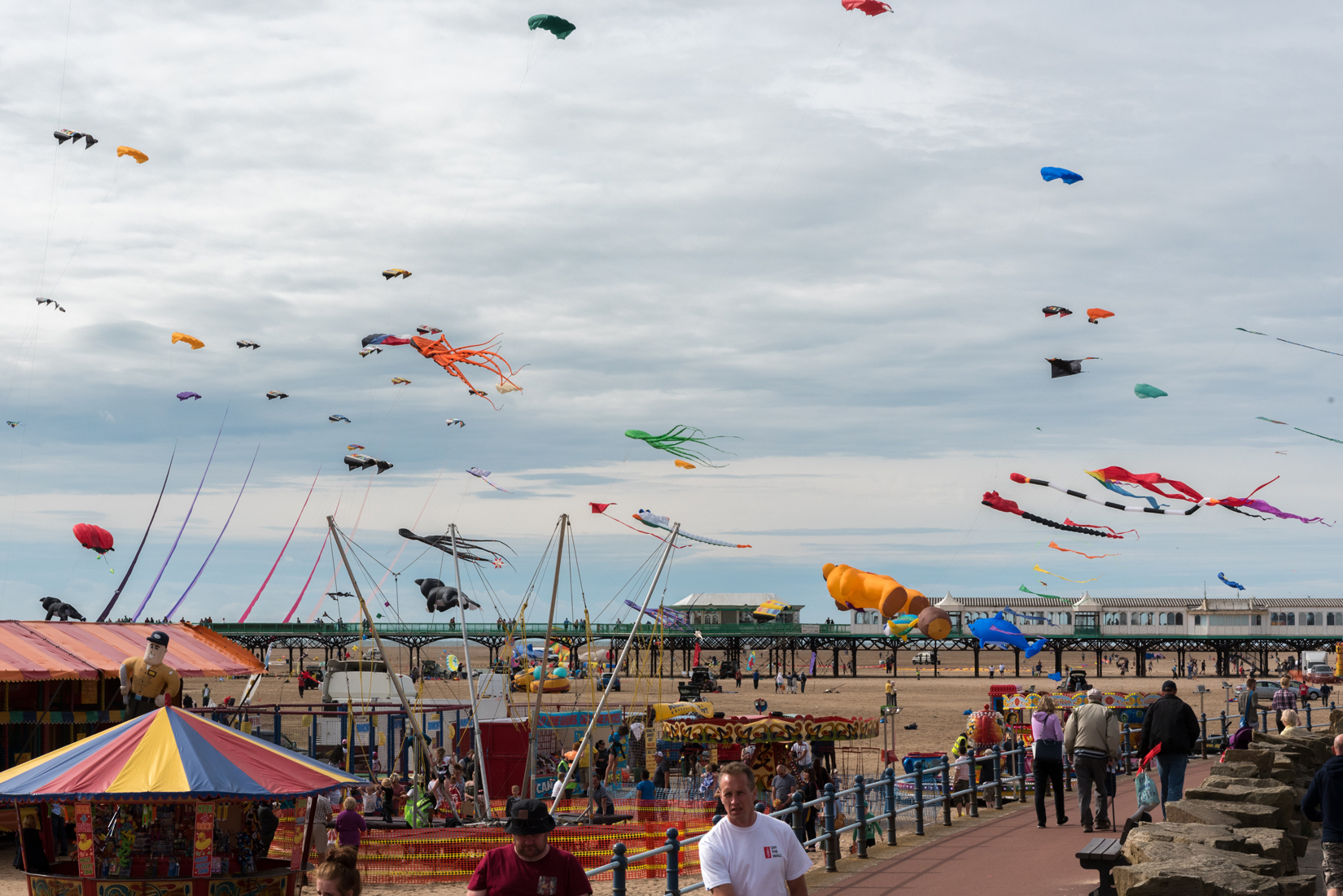 Looking north up the beach towards St. Annes pier. Looking north up the beach towards St. Annes pier.