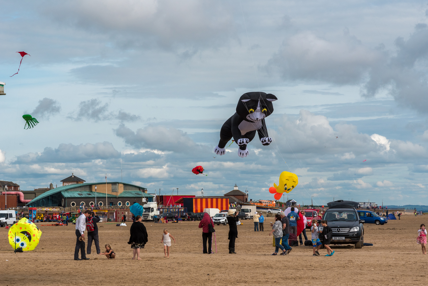 Cartoon characters, family pets and an octopus entertaining the audience.