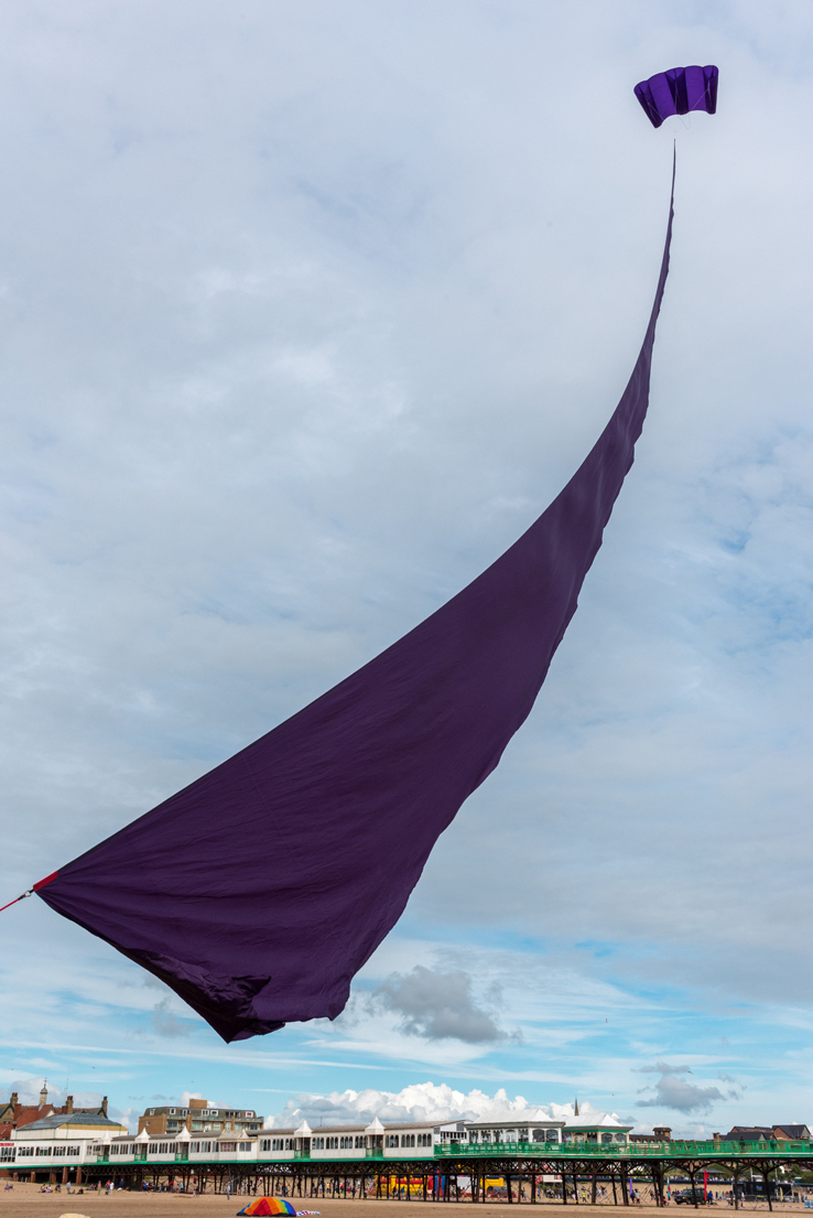 Simple grace and beauty with a single kite-drawn sail.