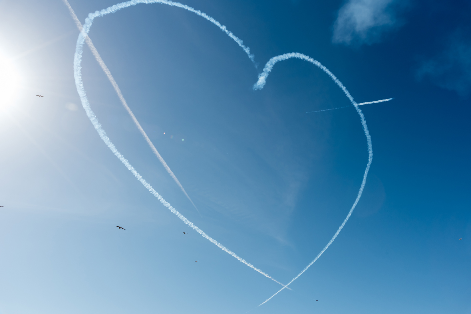 The Red Arrows' Heart and Spear display
