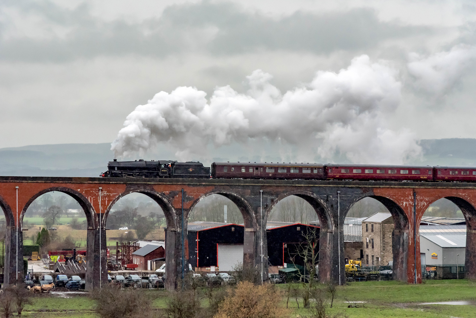 45212 on Whalley Viaduct