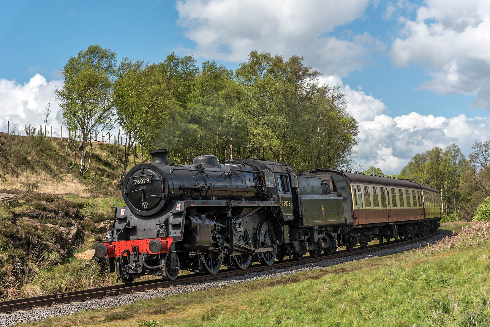 BR Standard 4MT 76079 at Goathland Summit BR Standard 4MT 76079 at Goathland Summit