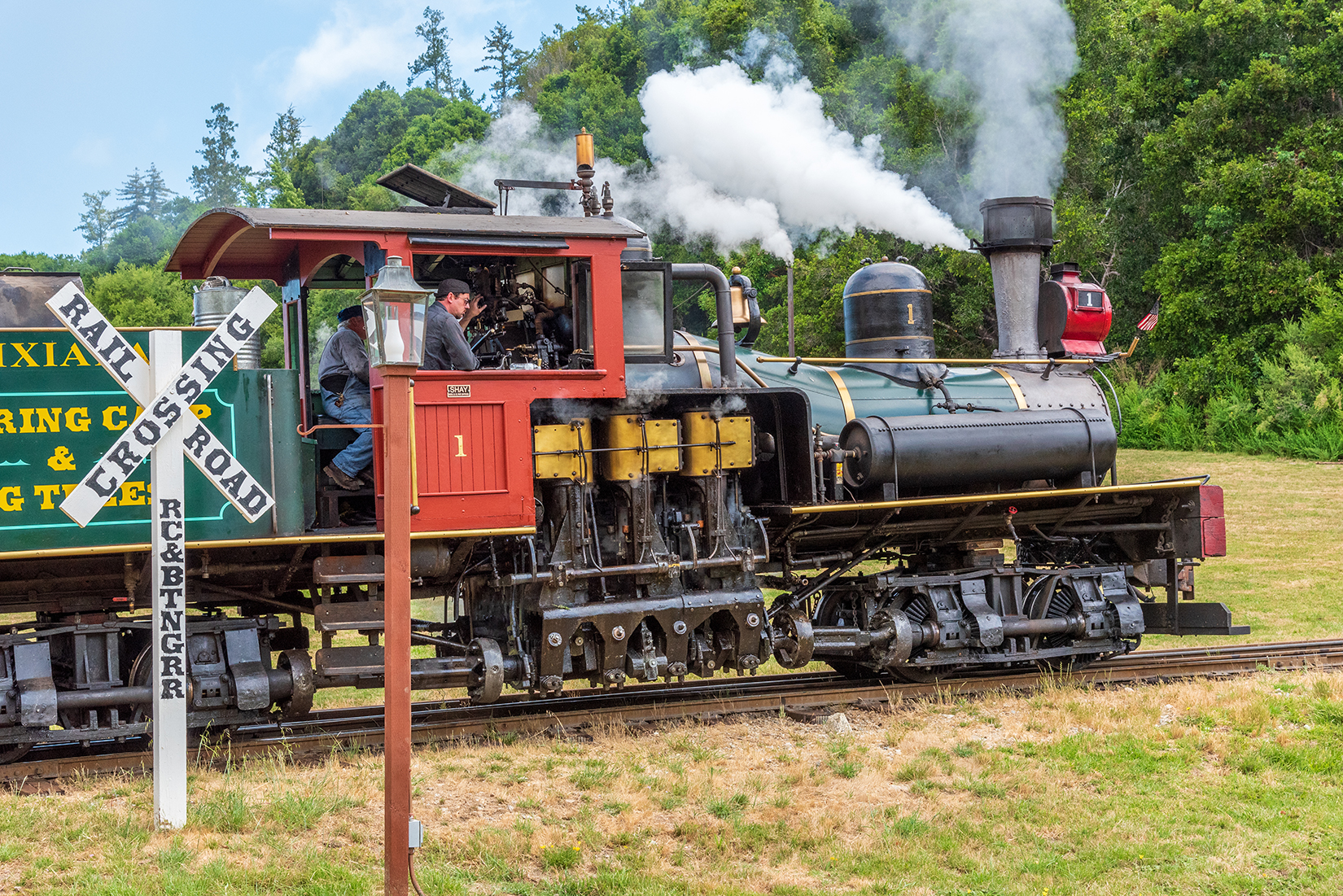 Loco number 1 'Dixiana', clearly displaying the Shay gears, and pivoting trucks.