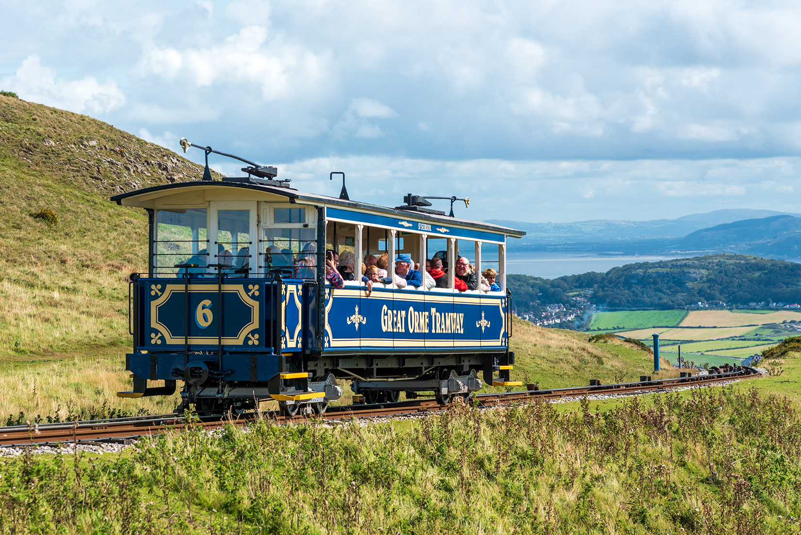 Car 6 'St Seiriol' on the return journey to the 'halfway' station